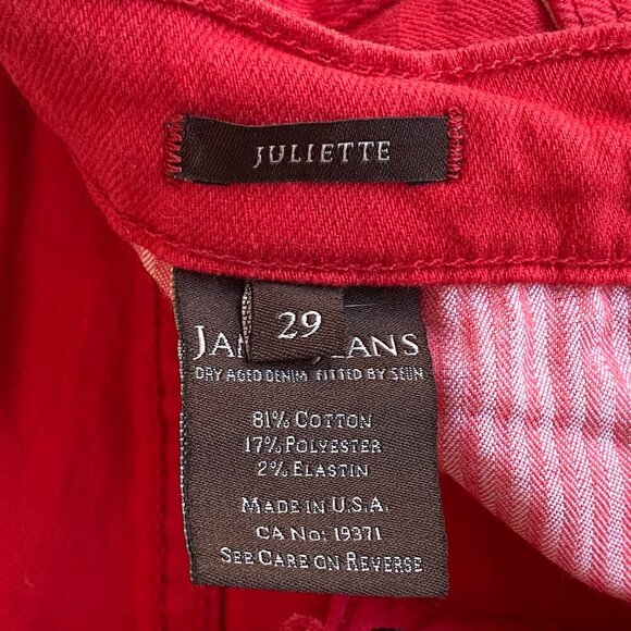 James Jeans Womens Red Juliette Flare Jeans Size 29x32 - Picture 5 of 12